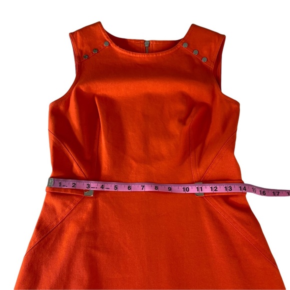 New Julia Jordan Orange Structured Halter Pencil Dress Sz 4 Zip In The Back. - Picture 8 of 15